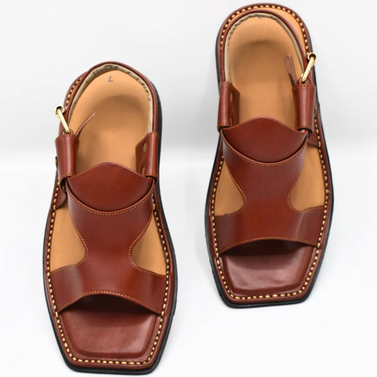 Zalmi Panjedar Leather Chappal