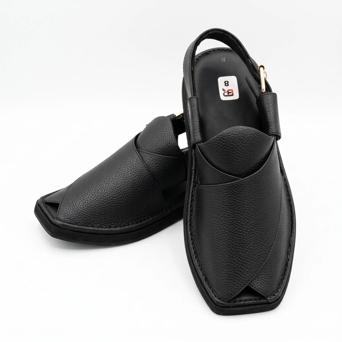 Half Kaptan Dotted Leather Chappal