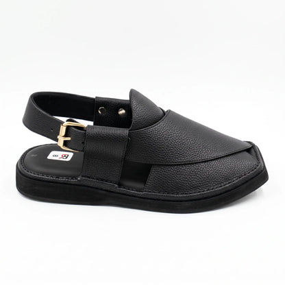 Half Kaptan Dotted Leather Chappal