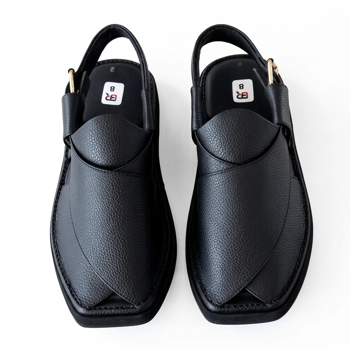 Half Kaptan Dotted Leather Chappal