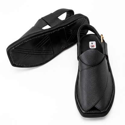 Half Kaptan Dotted Leather Chappal