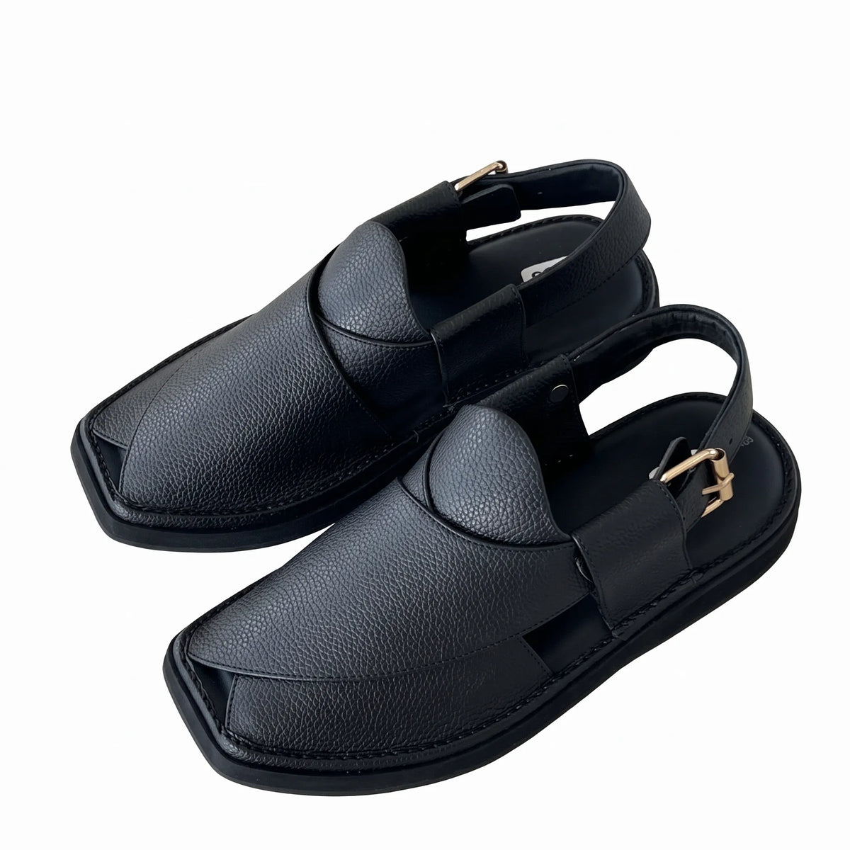 Half Kaptan Dotted Leather Chappal