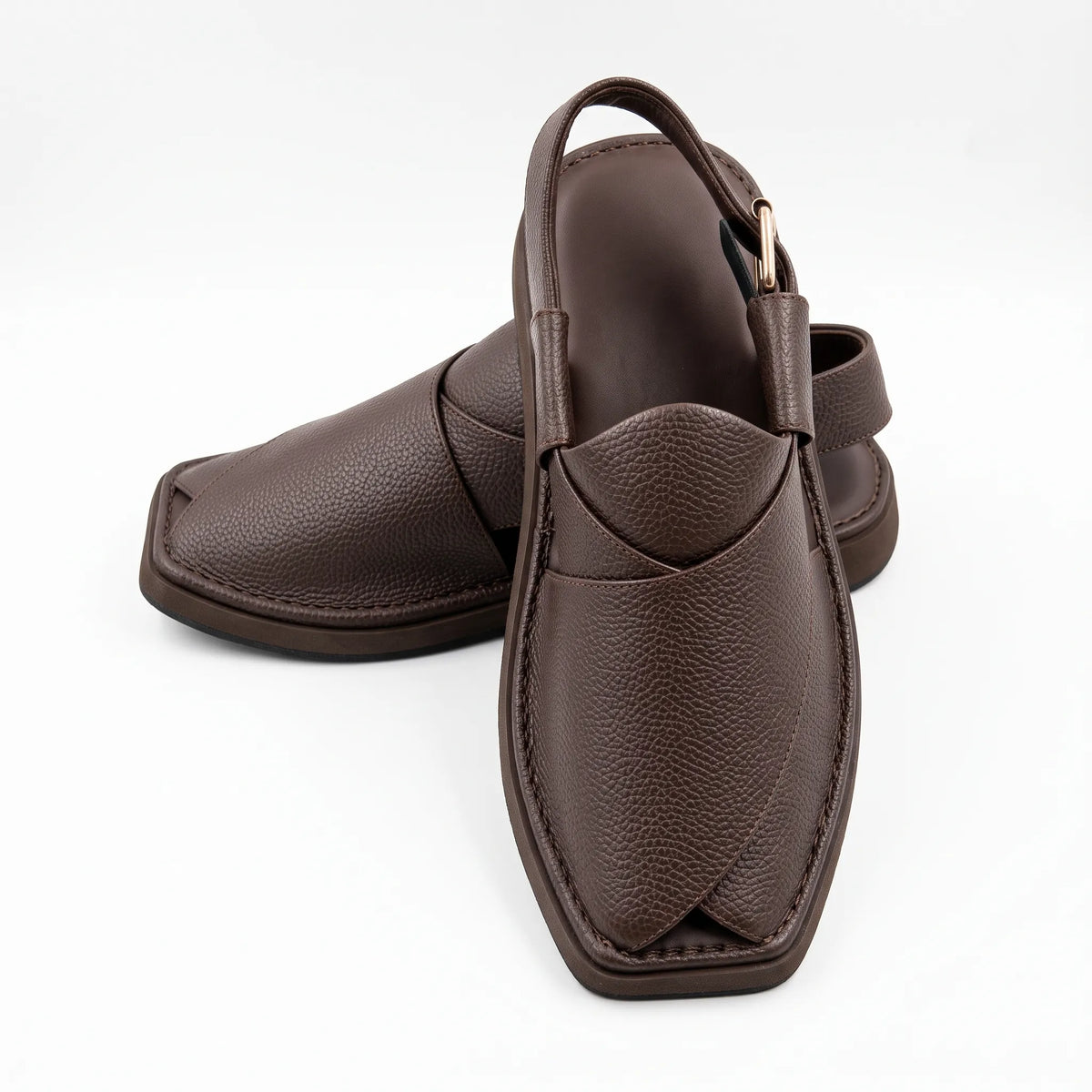 Half Kaptan Dotted Leather Chappal