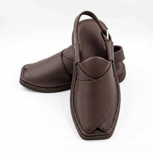 Half Kaptan Dotted Leather Chappal