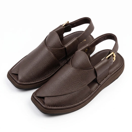 Half Kaptan Dotted Leather Chappal