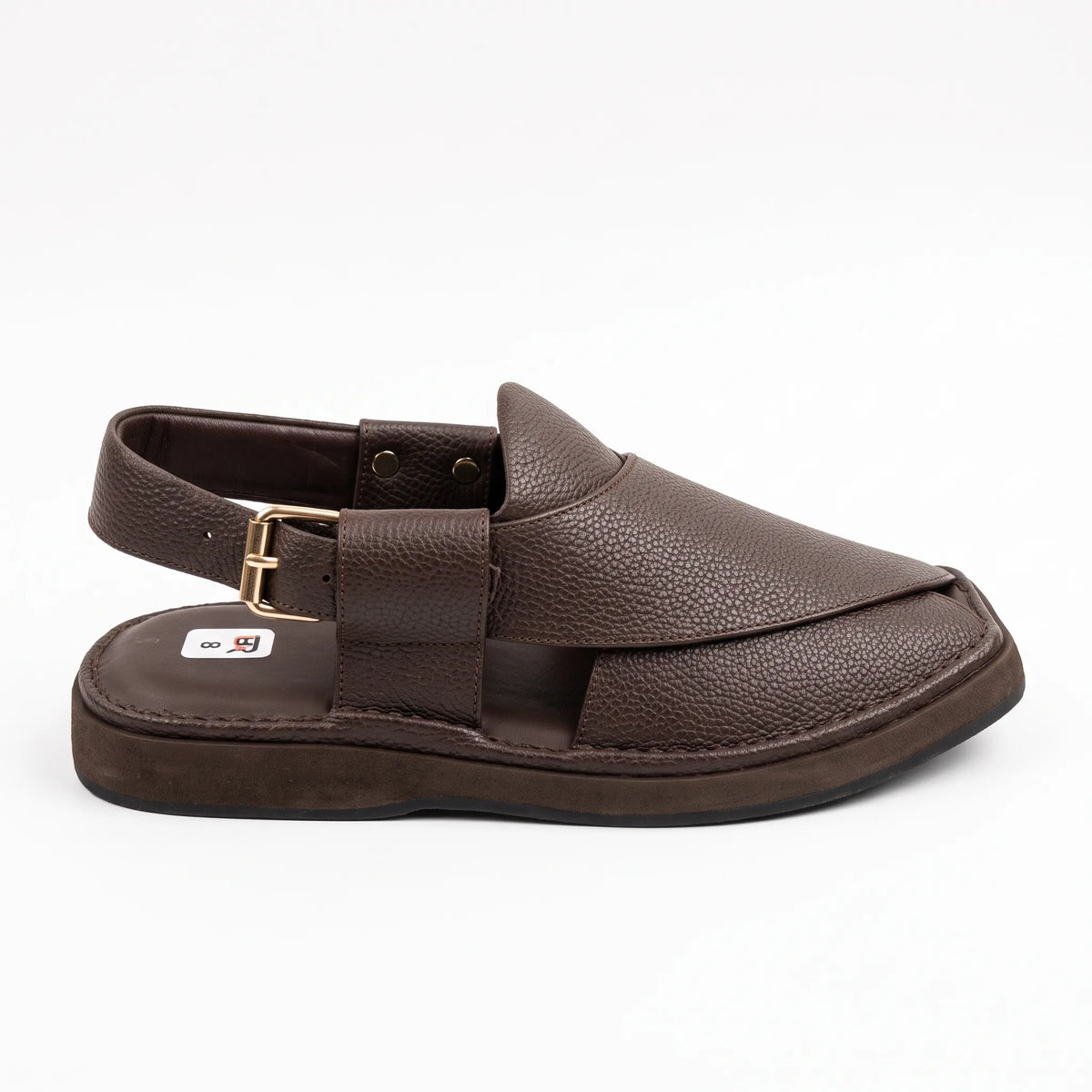Half Kaptan Dotted Leather Chappal