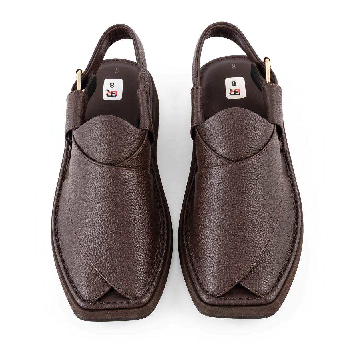 Half Kaptan Dotted Leather Chappal