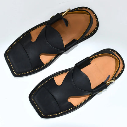 Zalmi Panjedar Leather Chappal